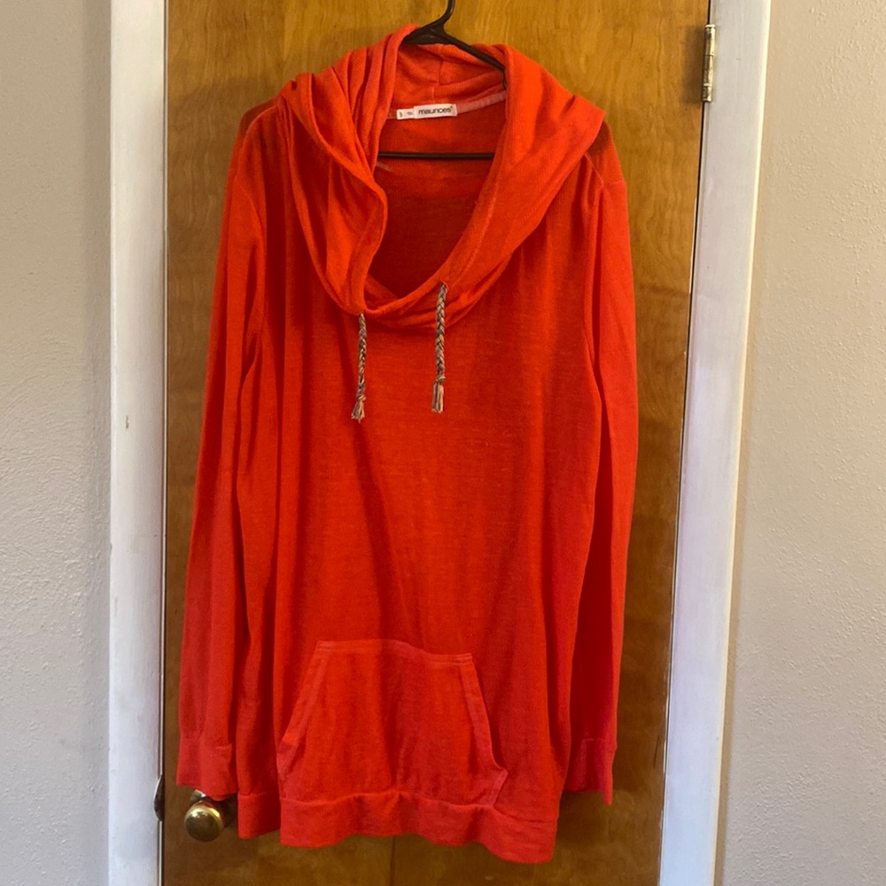 Maurices orange tunic hoodie
